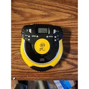 Vintage Electro Brand Anti Shock Portable Personal CD Player, Yellow, Tested